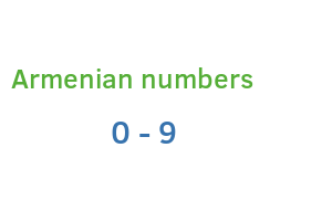 Armenian numbers